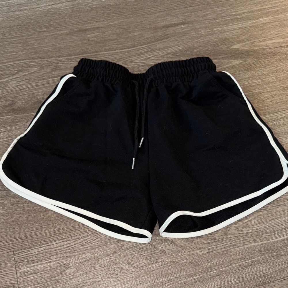 REVOLVE Black Athletic Shorts with White Accents